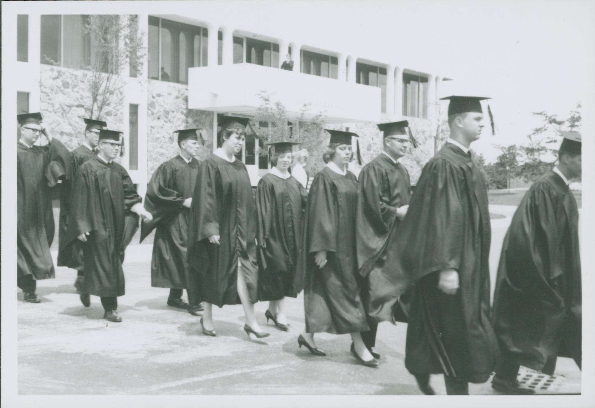 Professors walking to commencement.